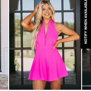 Hot pink romper